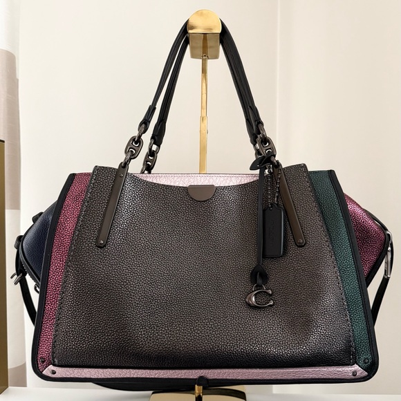 Coach Dreamer 36 in Metallic Colorblock Pebbled Leather - Picture 4 of 16